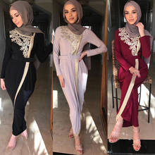 Muslims Women Dress Embroidered Beaded Moroccan Kaftan Abaya Hijab Dress Islamic Clothing Turkey Maxi Long Robe Dubai Vestido 2024 - buy cheap