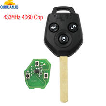 Дистанционный ключ-брелок от машины 3 кнопки 433 МГц с чипом 4D60 для Subaru Outback / 2011 -2012 Forester 2024 - купить недорого