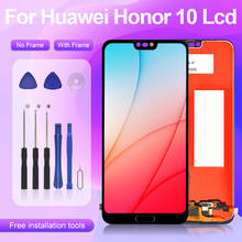 Catteny продвижение 5,84 дюймов для Huawei Honor 10 ЖК-дисплей COL-L29 ЖК-дисплей с сенсорным экраном в сборе с отпечатком пальца Бесплатная доставка 2024 - купить недорого