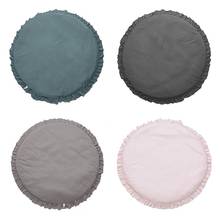 Round Kids Rugs Lace Soft Baby Floor Play Mat for Nursery Playroom Crawling Carpet Home Decor 