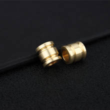 1pc Simple Cylinder Brass Knife Beads Umbrella Rope EDC Lanyard Copper Paracord Bead 2024 - buy cheap