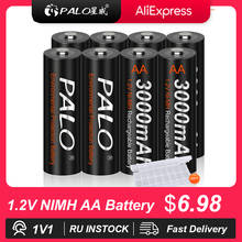 PALO 4-16PCS AA 1.2V NIMH AA Rechargeable Battery 3000mAh Low Self Discharge AA NI-MH Batteries for Camera Toy Car+Battery Case 2024 - buy cheap