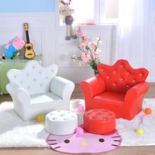 Kindergarten combination children's sofa chair Korean leather art cute baby crown girl princess small sofa WF606326 2024 - buy cheap