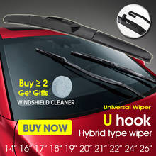 Car Wiper Blade Universal U Hook Rubber Auto LHD/RHD Windshield Wipers 14"16"17"18"19"20"21"22"24"26" Hybrid Car Accessories 2024 - buy cheap