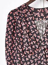 2021 Women New Style Spring / Summer V-neck Floral Print Long-sleeved Midi Dress 2024 - buy cheap