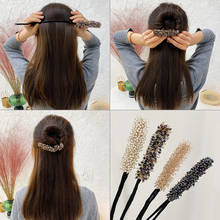 Korean New Elegant Simple Sweet Fluffy Hairpin Flower Bud Head Crystal Plate Hair Artifact for Women Fashion Hair Accessories 2024 - buy cheap