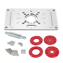 Aluminum Alloy Router Table Insert Plate Trimming Woodworking Machine Flip Board For Makita RT0700C Woodwork Cutting Slotting
