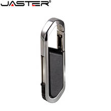JASTER Leather USB2.0 Carabiner Pen-Driven Business Flash Drive 4GB 8GB 16GB 32GB 64GB  Fashion Gift Free Shipping 2024 - buy cheap