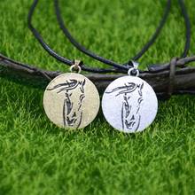 Running Horse Engraved On Disc Pendant Animal Jewelry Necklace 2024 - buy cheap