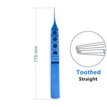 Forcep dental recto de titanio, instrumento quirúrgico para ojo, 85mm/115mm 2024 - compra barato