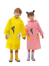 Casaco de chuva longo infantil, jaqueta impermeável de plástico, poncho, grande, amarelo, ideias de presentes para meninos e meninas 2024 - compre barato