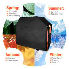 1PCS BBQ Grill Cover Waterproof Outdoor Dust Rain Protective 300D Heavy Duty Black Barbeque Cover Grill Accessories 2024 - buy cheap