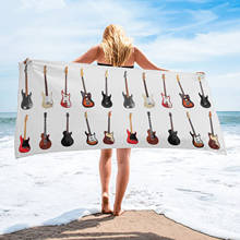 Electric Guitar Music Bath Towel Bathroom Accessories Microfiber Beach Towels Quick-Dry Bath Towels for Adults 2024 - buy cheap
