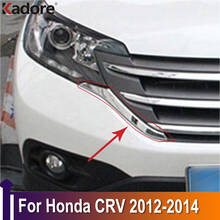 ABS Chrome Front Grills Decorative Cover Frame Trim Grilles Strip Moldings accessories For Honda CRV CR-V 2012 2013 2014 2024 - buy cheap