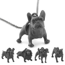 5 Style Black French Bulldog & Pug & Schnauzer & Long Hair Dachshund Dog Pendant Necklace Accessories for Women Men Jewellry 2024 - buy cheap