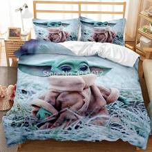 Disney Star Wars Baby Yoda 3D Bedding Set Home Textile Quality Qualified Single Queen King Bedding Set Duvet Cover Pillow Cases 2024 - buy cheap