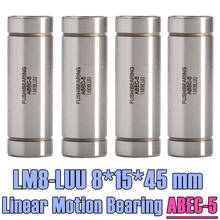 LM8LUU Linear Motion Bearing 8*15*45 mm ABEC-5 ( 4 PCS ) Long Type LM8 LM 8mm LM08LUU Linear Bearings LM8 LUU 2024 - buy cheap