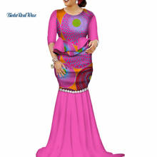 Conjunto de roupas femininas de estilo africano, conjunto de saia e top bazin ricos com estampa de cera africana, 2 peças de renda, patchwork, saias wy2359 2024 - compre barato