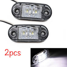 2Pcs 12V / 24V LED Side Marker Lights Car External Lights Warning Tail Light Auto Trailer Truck Lorry Lamps White color 2024 - купить недорого