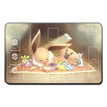 Takara Tomy PTCG accesorios Pokemon Playmat juego de mesa Eevee juguetes familiares para niños 2024 - compra barato