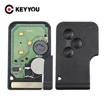 KEYYOU Remote Car Key Fob 433Mhz Smart Key Card Case For Renault Megane II Scenic Grand Scenic 2003-2008 3 Buttons PCF7947 Chip 2024 - buy cheap
