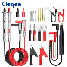 Cleqee P1503E Multimeter Probes Test Leads Kit with Tweezers To 4mm Banana Plugs Replaceable Needles Alligator Clips Spade Plugs 2024 - buy cheap