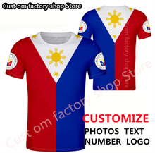 Filipinas imprimir nome t camisa diy país filipino bandeira república philipinas impressão foto jérsei casal roupas esportivas 2024 - compre barato