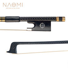 NAOMI Advanced 4/4 Size Violin/Fiddle Bow Grid Carbon Fiber Stick Sheep Skin Grip White Mongolia Horsehair Ebony Frog 2024 - buy cheap