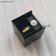 Outdoor Led Light with Motion Sensor 12W Up Down Outdoor Wall Light Ip65 Exterior Aluminum Tempered Glass Home Outside 2024 - buy cheap