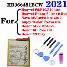 Batería HB366481ECW de 3000mAh para Huawei P9/P10/P20 lite/Honor 8 lite/9 lite/Enjoy 8/8E/Nova lite/Honor 6C Pro/GT3/Honor V9 Play 2024 - compra barato