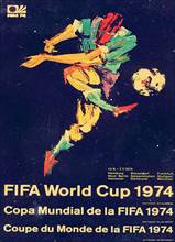 Cuadro de fútbol de la Copa del Mundo de Alemania Occidental 1974, cartel de papel Kraft mate Retro, pegatinas de pared, decoración del hogar y Bar 2024 - compra barato