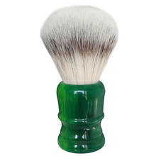 Dscosmetic-brocha de afeitar para hombre, pelo sintético suave, nudos, mango de resina verde, 24mm, 26mm 2024 - compra barato