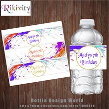 Rikivity Custom Abstract Water Bottle Wine Champagne Labels Candy Bar Wrapper Stickers Wedding Baby Shower Birthday Decoration 2024 - buy cheap