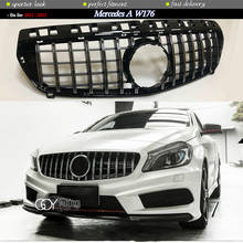 Replacement ABS Black Silver Front Bumper Radiator Diamond Racing Grille Fit For Mercedes A Class W176 2013 2014 2015 2024 - buy cheap