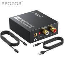 PROZOR 192KHz Digital to Analog Audio Converter DAC SPDIF Optical to Analog L/R RCA Converter Toslink to 3.5mm Jack Out Adapter 2024 - buy cheap