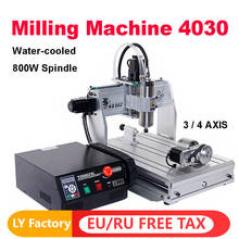 CNC Router 4030 4 Axis Metal Engraver 4axis 3040 PCB Wood Milling Machine Water-cooled Spindle 800W Mini Lathe 2024 - buy cheap