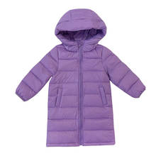 Новое поступление, Детская легкая пуховая куртка для мальчиков и девочек, Легкая длинная пуховая куртка, осень и зима, детская одежда 2024 - купить недорого