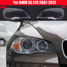 Автомобильные передние фары, стеклянные фары, прозрачный абажур, корпус лампы E70, крышка фары, объектив для BMW X5 E70 2007-2013 2024 - купить недорого