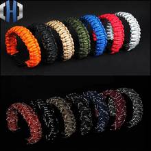 24.5cm Nine Core Reflective Paracord Escape Emergency Glowing Plaited Rope EDC Survival Saving Bracelet with Whistle Tools 2024 - buy cheap