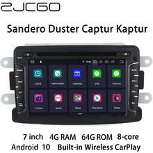 ZJCGO Car Multimedia Player Stereo GPS DVD Radio Navigation Android 10 Screen for Renault Dacia Sandero Duster Captur Kaptur 2024 - buy cheap