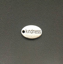 50 pcs  Silver Color Kindness Letter Inspirate Charms DIY Metal Bracelet Necklace Jewelry Findings A1111 2024 - buy cheap