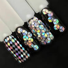1 Bottle Laser Silver Nail Glitter Sequins Dust Mixed Rhombus Shape Tips DIY Charm Polish Flakes Decorations Manicure SALS01-16 2024 - buy cheap