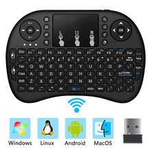 Teclado sem fio portátil 2.4g, com touchpad, controle remoto sem fio para laptop, pc, smart tv, tablet, raspberry pi 2024 - compre barato