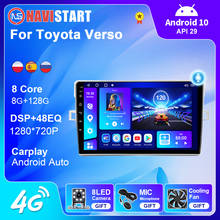 8+128G For Toyota Verso 2009-2018 Android 10 Car Multimedia GPS Navigation 4G WIFI Car Radio DSP BT Carplay  Auto No DVD Player 2024 - buy cheap