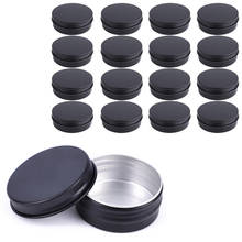 100Pcs 10/15/20/30/50/60g Candle Jars With Lid Wholesale Black Aluminum Box Metal Jar for Candle Lip Balm Containers косметика 2024 - buy cheap