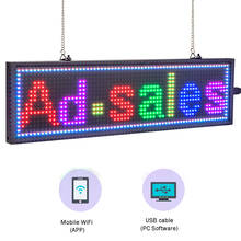 P5mm 34CM RGB WiFi LED Signs Display Indoor Storefront Open Sign Logo Programmable Scrolling Display Board-Bussiness/Shop/Window 2024 - buy cheap