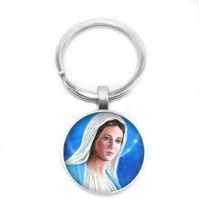 Llavero convexo de vidrio de 25mm, joya de la Virgen María, regalo circular, joyas, novedad de 2019 2024 - compra barato