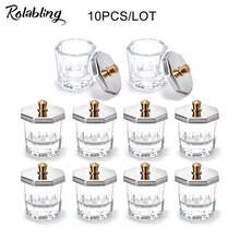 10pcs Crystal Clear Nail Cup Octagonal Cup with Lid Acrylic Liquid Powder Holder Bowl Nail Art Cup Crystal Jar Nail Salon Tool 2024 - buy cheap