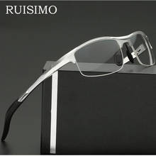 Aluminum Men Eyeglasses Fashion Myopia Optical Computer Glasses Frame Brand Design Plain Eye glasses retro de grau femininos 2024 - buy cheap