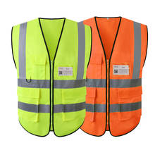 High Visibility Reflective Vest Night Riding Jacket Clothing hi vis Workwear Construction Work Safety Vest Men Summer Vest 2024 - buy cheap